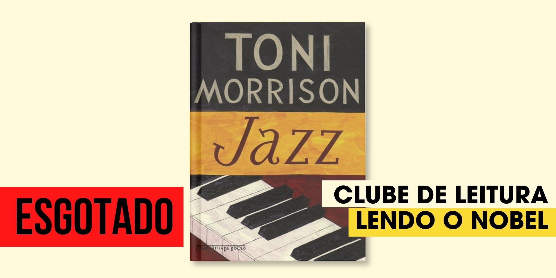 Clube de Leitura Lendo o Nobel, com Rafael Bassi | Jazz, de Toni Morrison