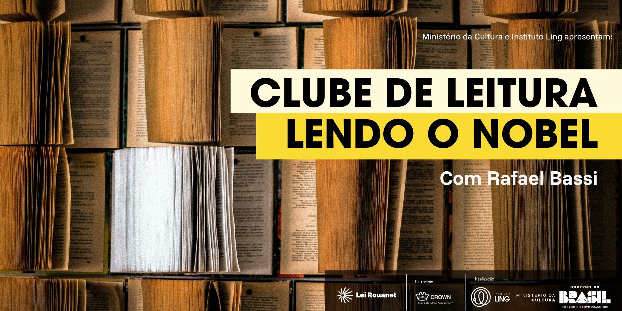 Clube de Leitura Lendo o Nobel  com Rafael Bassi | PASSAPORTE PARA OS 4 ENCONTROS