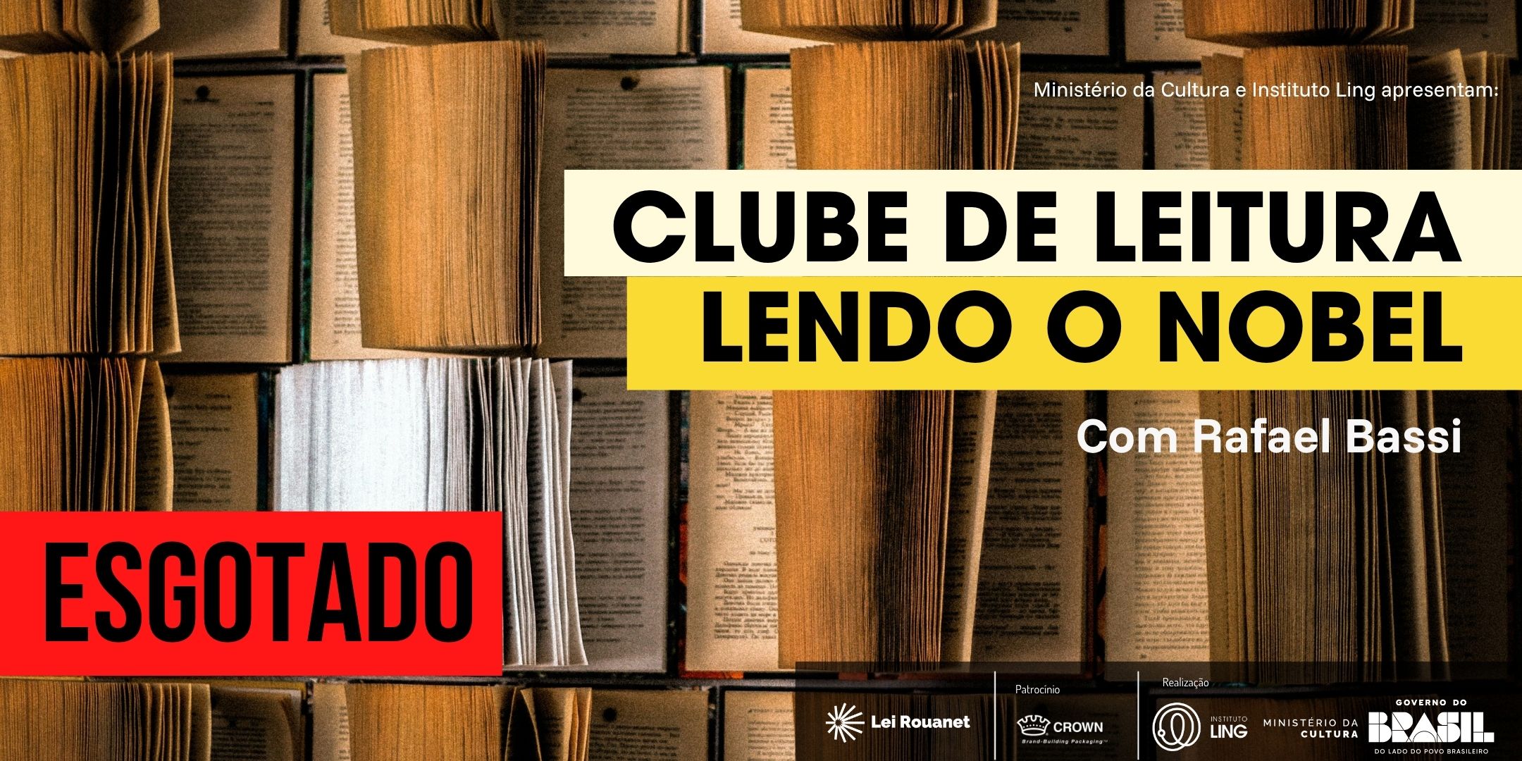 Clube de Leitura Lendo o Nobel  com Rafael Bassi | PASSAPORTE PARA OS 4 ENCONTROS