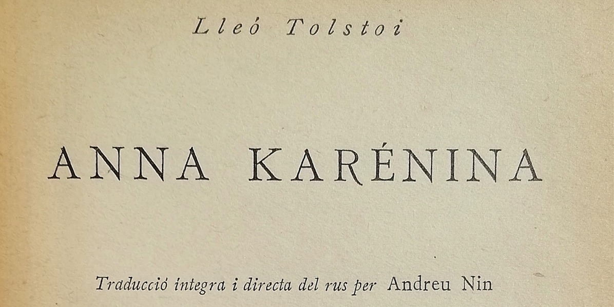 Foto: Capa do livro "Anna Kanénina"