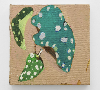 Flor de Bolinhas, 2018 | Óleo e acrílica sobre tela | 30,5 x 30,5 cm